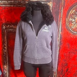 Medium Victoria Secret Cowboys jacket with hood.
